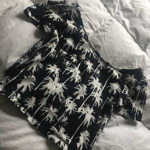 Crop top with palm trees